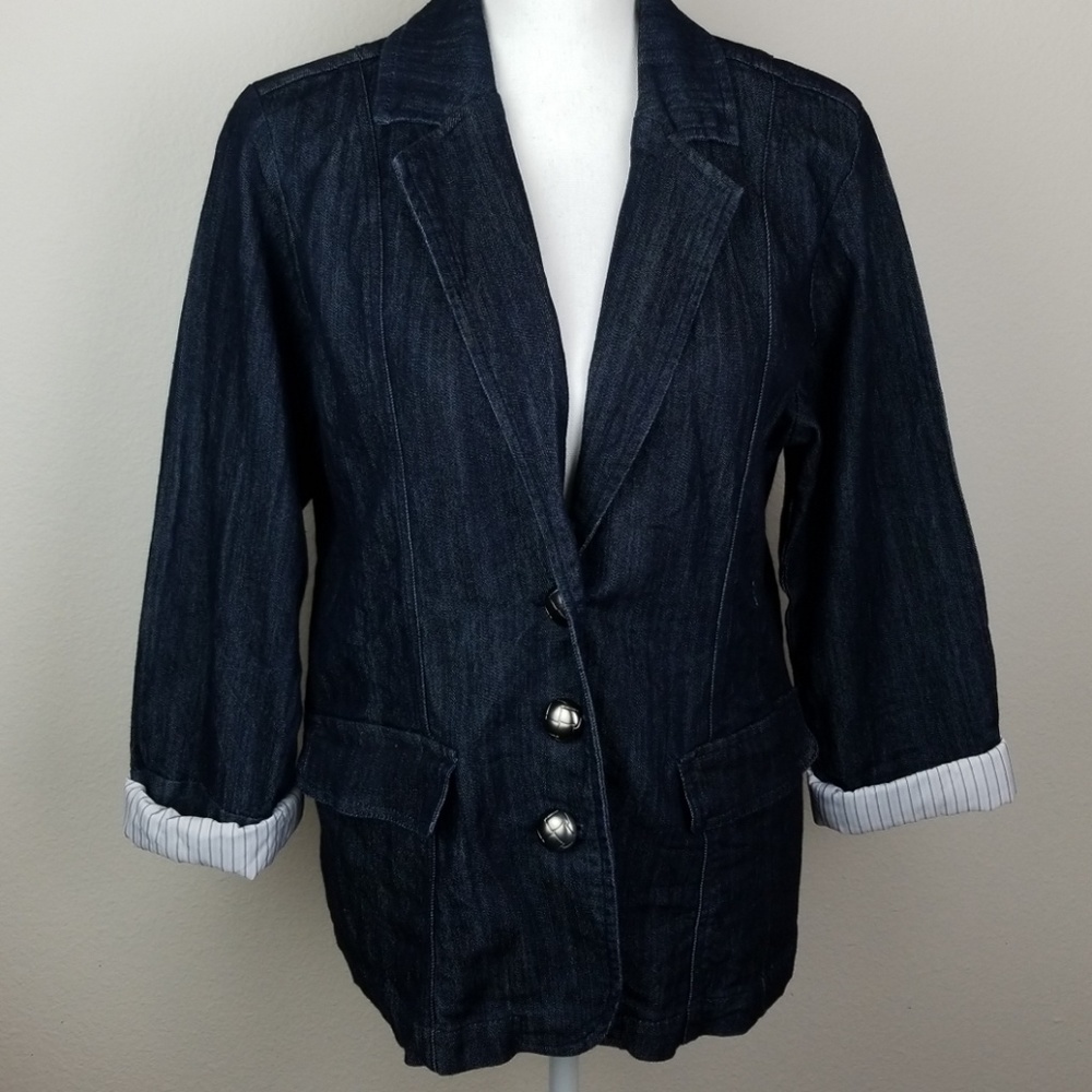 Womens PXL Baccini Denim Blazer (a21)